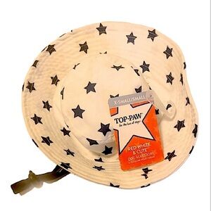 Top Paw White Hat With Blue Stars Size Extra Small/Small New With Tags.